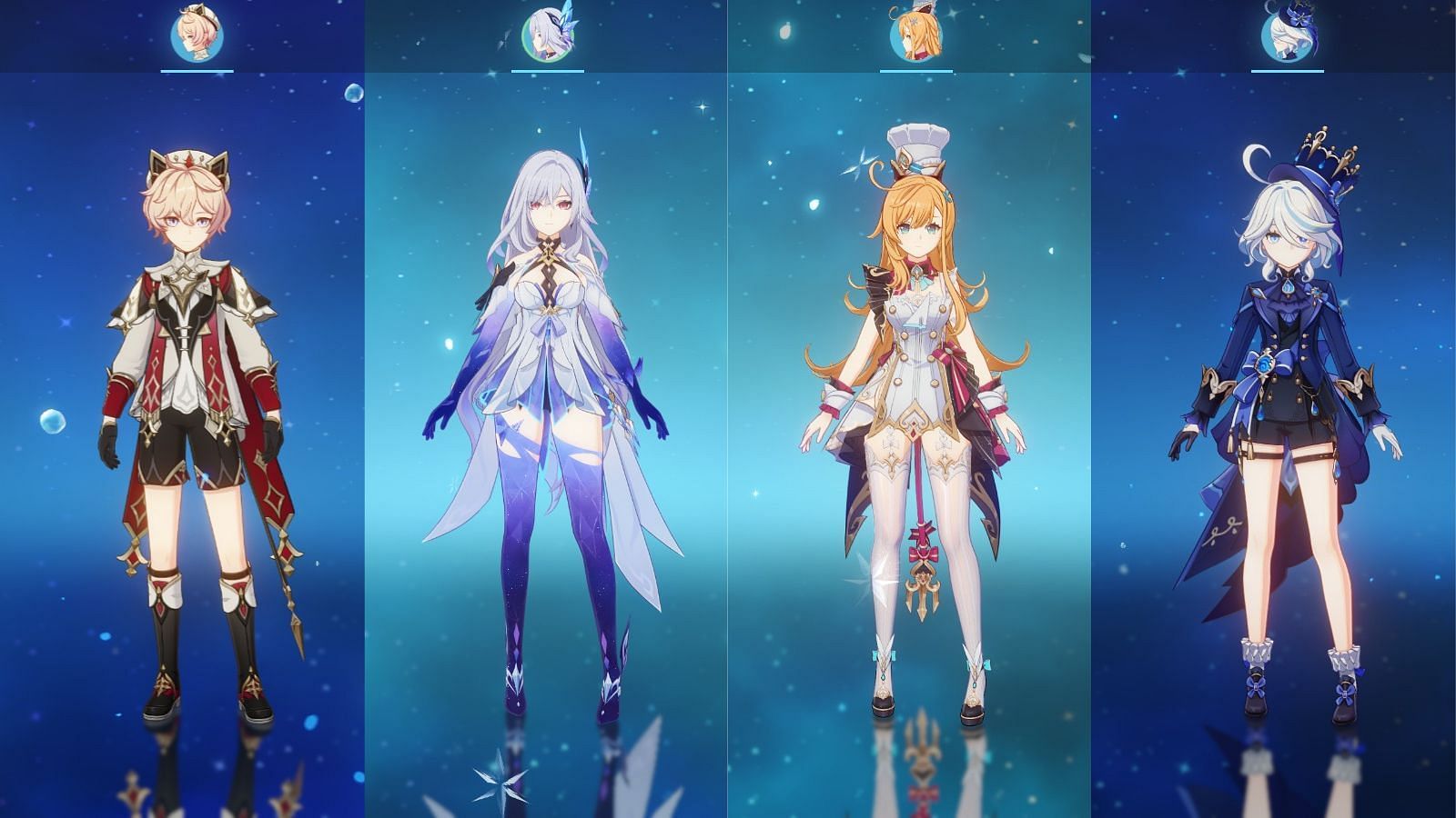 Dahlia, Skirk, Escoffier, and Furina (Image via HoYoverse)